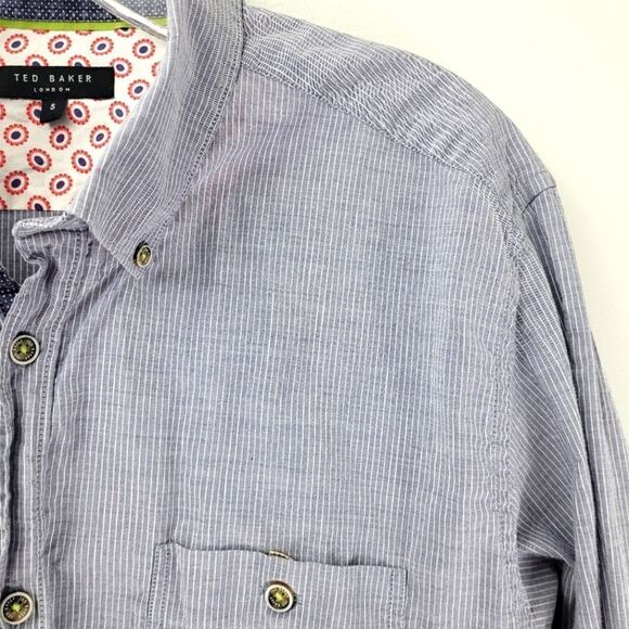 TED BAKER lightweight chambray button down - Picture 4 of 8
